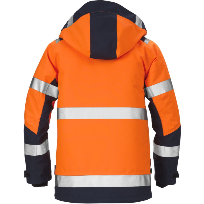 Fristads High Vis Gore Tex Shell Jacket CL 3 4988 GXB Hi Vis Orange Navy