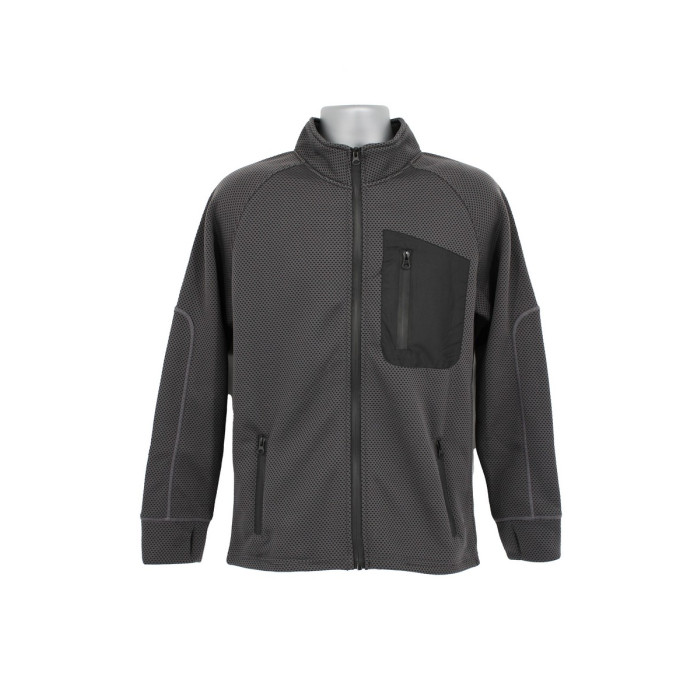 Grafft Workwear Buffalo Knit Jacket Gun Metal Grey Black