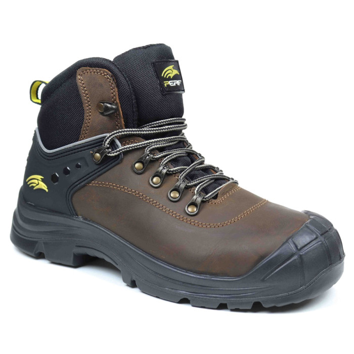 PERF PB1C Torsion Pro Steel Toe Cap Hiker Safety Boots S3 SRC Brown