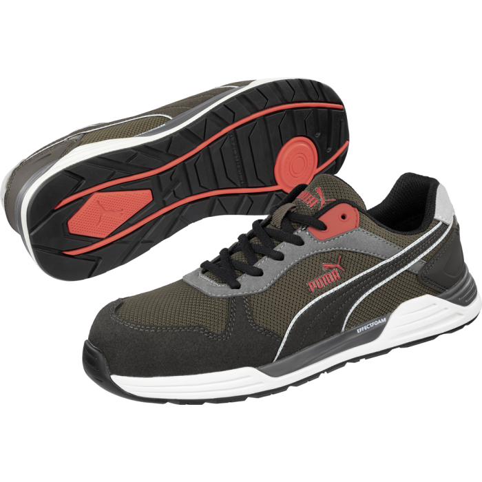 Puma Frontside Ivy Low Safety Trainers S1P ESD HRO SRC Brown Ivy