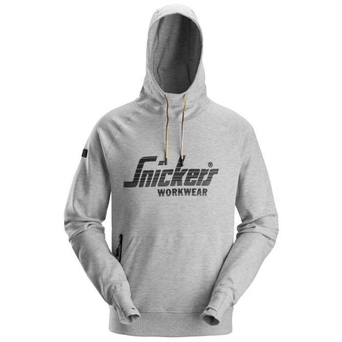 Snickers 2894 Logo Hoodie Grey melange