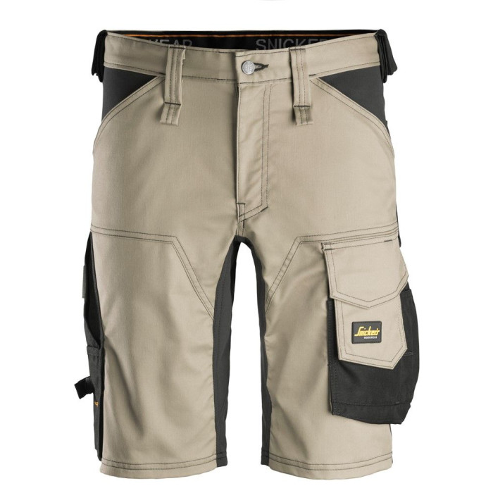Snickers 6143 AllroundWork Stretch Work Shorts Khaki Black