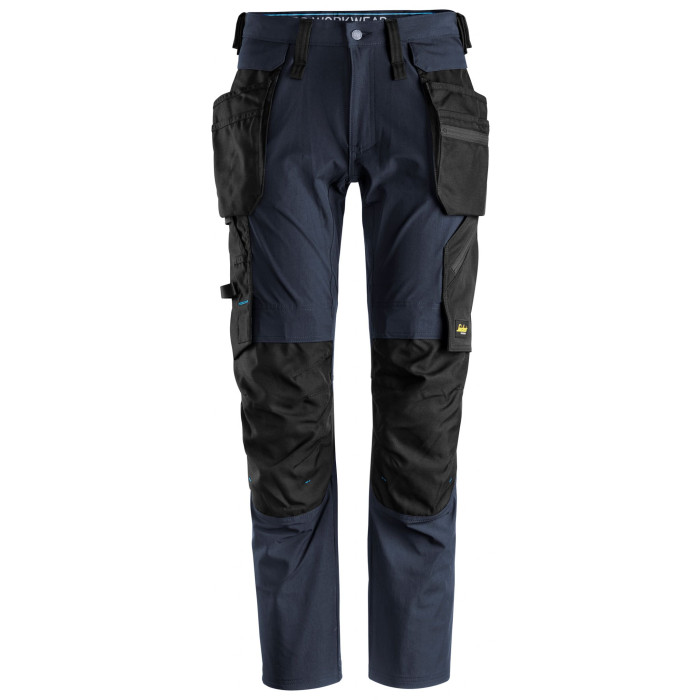 Snickers 6208 LiteWork Trousers Detachable Holster Pockets Navy/Black