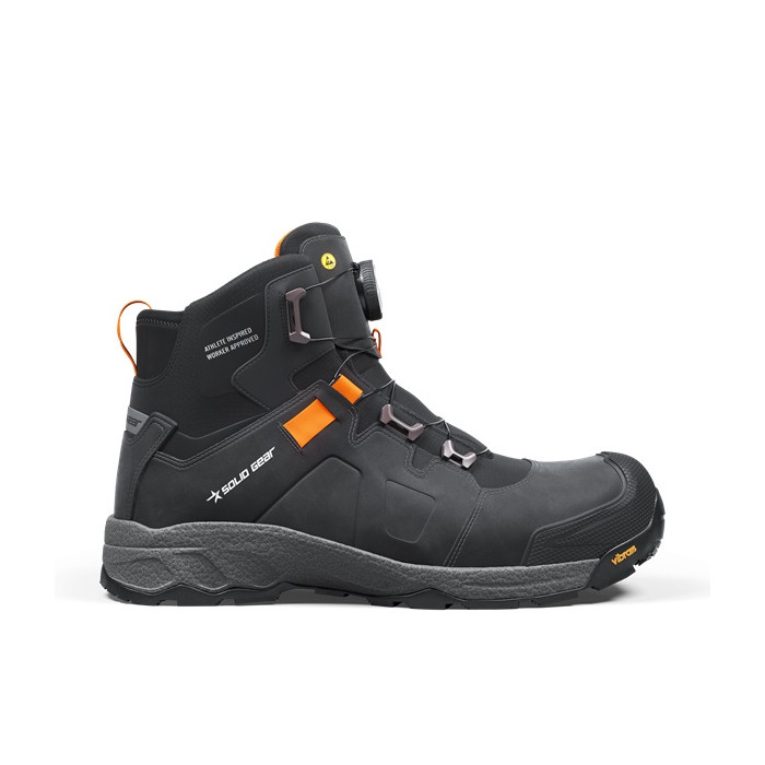 Solid Gear SG80014 Vapor 3 Mid Safety Boots BOA Fit S3 Black