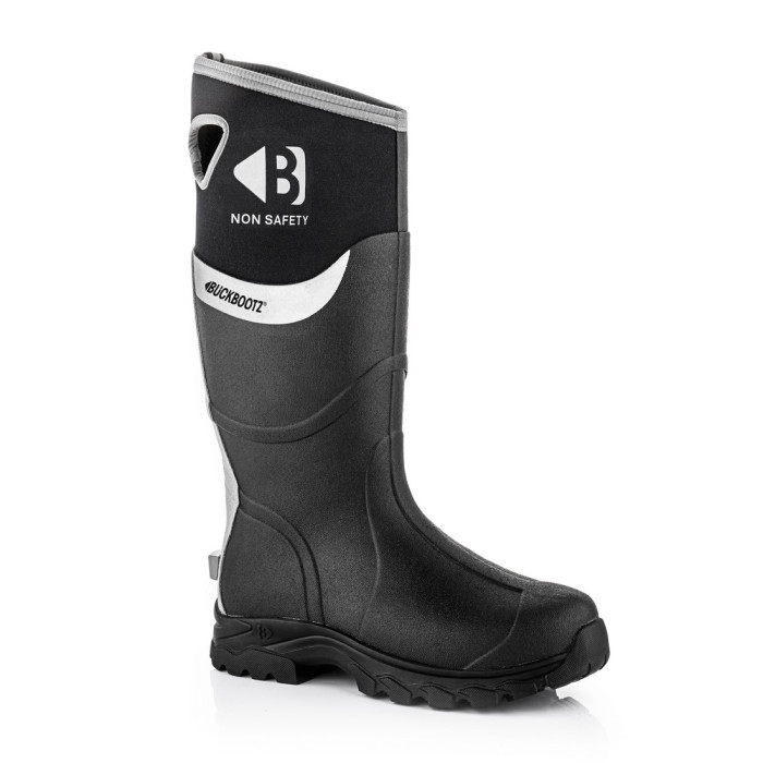 Buckbootz WALKERZ Non Safety Wellington Boots Rubber Neoprene Vegan Friendly Black