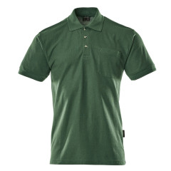 MASCOT 00783 Borneo Crossover Polo Shirt With Chest Pocket - Green