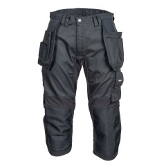 Tranemo 1196 COMFORT Ladies 3/4 Length Craftsman Stretch Trousers - Black