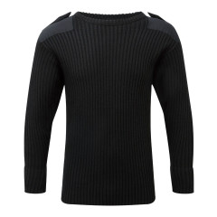 Fort Workwear Crew Neck Combat Jumper - Black