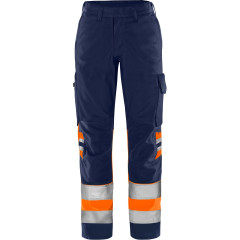 Fristads Hi Vis Green Trousers Woman CL 1 - 2652 GPLU (Hi-Vis Orange/Navy)