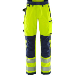 Fristads High Vis Green Stretch Trousers Womens CL 2 - 2665 GSTP (Hi-Vis Yellow/Navy)