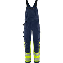 Fristads High Vis Green Stretch Bib&#039;N&#039;Brace CL 1 - 1032 GSTP (Hi-Vis Yellow/Navy)