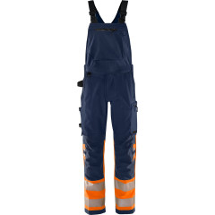 Fristads High Vis Green Stretch Bib&#039;N&#039;Brace CL 1 - 1032 GSTP (Hi-Vis Orange/Navy)