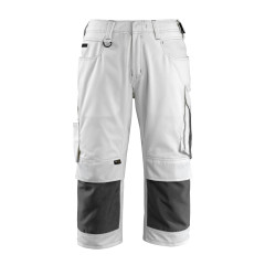 Mascot 14149 Altona 3/4 Length Trousers with Kneepad Pockets - White/Dark Anthracite