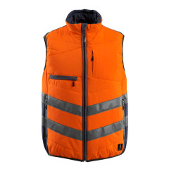 MASCOT 15565 Grimsby Safe Supreme Winter Gilet - Hi-Vis Orange/Dark Navy