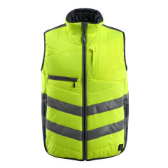 MASCOT 15565 Grimsby Safe Supreme Winter Gilet - Hi-Vis Yellow/Dark Navy