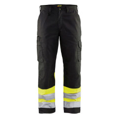 Blaklader 1564 High Visibility Trouser - Water Repellent (Black/Yellow)