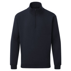 Fort Workwear Workforce 1/4 Zip Sweatshirt - Brushed Fleece Inner - Navy Blue