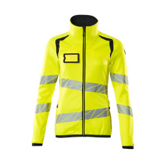 MASCOT 19153 Accelerate Safe Fleece Jumper With Zipper - Womens - Hi-Vis Yellow/Dark Navy