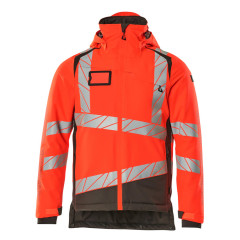 MASCOT 19335 Accelerate Safe Winter Jacket - Mens - Hi-Vis Red/Dark Anthracite