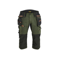 Blaklader 1977 STRIKER Pirate Shorts with Stretch - Forest Green/Rust