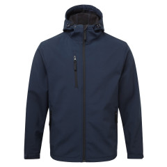 Fort Workwear Holkham Hooded Stretch Softshell Jacket - Waterproof - Navy Blue