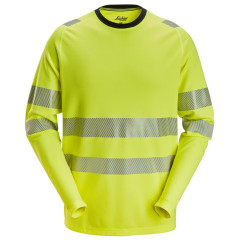 Snickers 2431 Hi-Vis Long Sleeve T-Shirt Class 3 (Hi-Vis Yellow)