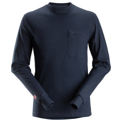 Snickers 2460 ProtecWork Long Sleeve T-shirt | Flame Retardant (Navy)
