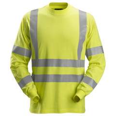 Snickers 2461 ProtecWork Long Sleeve T-shirt Hi-Vis Class 3 | Flame Retardant (Yellow)
