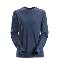 Snickers 2467 ProtecWork Long Sleeve Womens T-shirt | Flame Retardant (Navy)