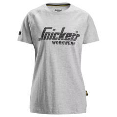 Snickers 2597 Women's Logo T-Shirt (Grey Melange)