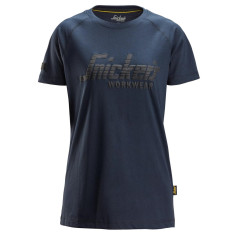 Snickers 2597 Women's Logo T-Shirt (Dark Navy Melange)
