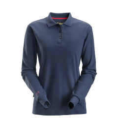 Snickers 2667 ProtecWork Long Sleeve Womens Polo Shirt | Flame Retardant (Navy)