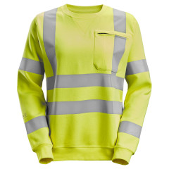 Snickers 2876 ProtecWork Womens Sweatshirt Hi-Vis Class 3 | Flame Retardant (Yellow)