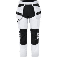 Fristads 2760 LWS Craftsman Trousers - Unisex Painters Trousers (White/Black)
