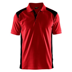 Blaklader 3324 Pique 2 Colour Polo Shirt (Red/Black)