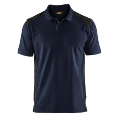 Blaklader 3324 Pique 2 Colour Polo Shirt (Dark Navy/Black)
