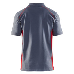 Blaklader 3324 Pique 2 Colour Polo Shirt (Grey/Red)