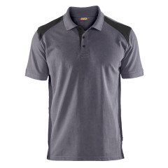 Blaklader 3324 Pique 2 Colour Polo Shirt (Mid Grey/Black)