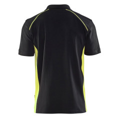 Blaklader 3324 Pique 2 Colour Polo Shirt (Black/Hi-Vis Yellow)