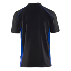 Blaklader 3324 Pique 2 Colour Polo Shirt (Black/Cornflower Blue)