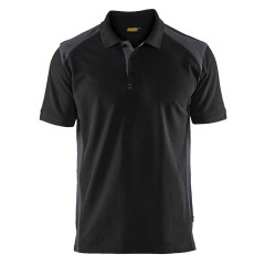 Blaklader 3324 Pique 2 Colour Polo Shirt (Black/Mid Grey)