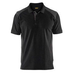 Blaklader 3324 Pique 2 Colour Polo Shirt (Black/Dark Grey)