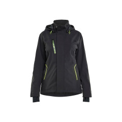 Blaklader 4403 Women's Waterproof Shell Stretch Jacket - Black/Hi-Vis Yellow