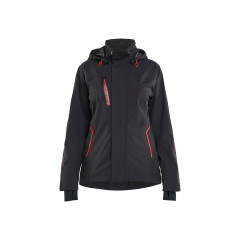 Blaklader 4403 Women's Waterproof Shell Stretch Jacket - Black/Red