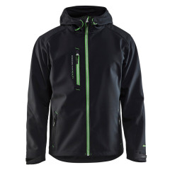 Blaklader 4949 Pro Softshell Jacket - Waterproof, Windproof (Black/Green)