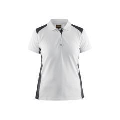 Blaklader 3390 Women's Polo Shirt (White/Dark Grey) - XS - SALE
