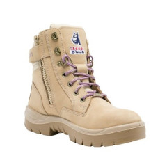 Steel Blue SOUTHERN CROSS Zip Ladies Safety Boots - S3, TPU - Sand