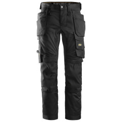 Snickers 6241 AllroundWork Stretch Work Trousers with Holster Pockets (Black)