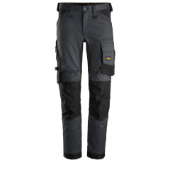 Snickers 6341 AllroundWork Stretch Work Trousers without Holster Pockets (Steel Grey/Black)