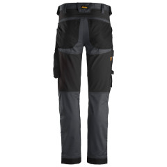 Snickers 6341 AllroundWork Stretch Work Trousers without Holster Pockets (Steel Grey/Black)
